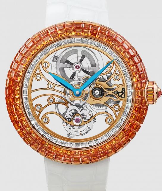 Review Jacob & Co BRILLIANT SKELETON TOURBILLON ORANGE SAPPHIRES BT542.50.BO.RB.A Replica watch